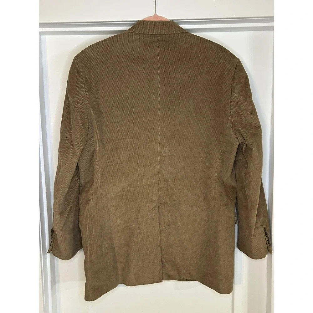 Joseph & Feiss Mens Corduroy Sport Coat Blazer Jacket‎ Tan 41R Lined Academia